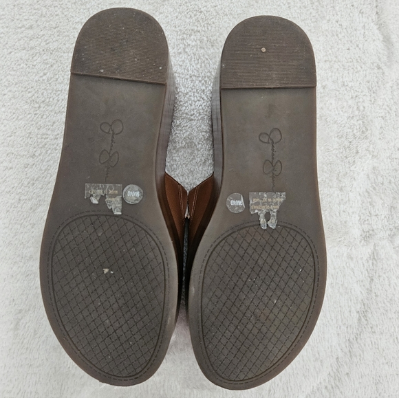 Jessica Simpson Crissie Platform Brown Sandals Size 9 Bohemian Chunky 70s Retro - Picture 5 of 6